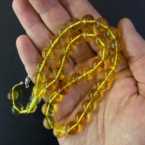 Şeffaf Kaliningrad Damla Kehribar Tespih 10 (mm)