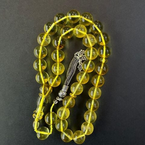 Şeffaf Kaliningrad Damla Kehribar Tespih 10 (mm)-1