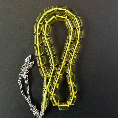 Şeffaf Kaliningrad Damla Kehribar Tespih 7*10,5 (mm)