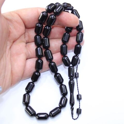 Oltu Taşı Tespih Kapsül Kesim 8,5*14 (mm)