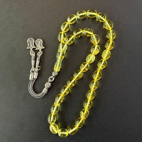 Şeffaf Kaliningrad Damla Kehribar Tespih 7*8,5 (mm)