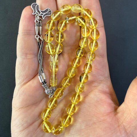 Şeffaf Kaliningrad Damla Kehribar Tespih 7*8,5 (mm)