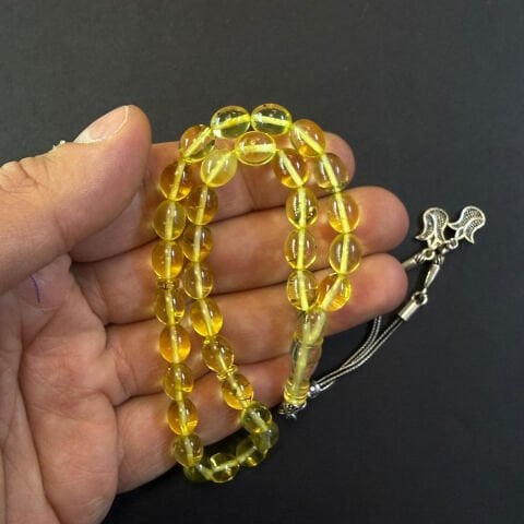 Şeffaf Kaliningrad Damla Kehribar Tespih 7*8,5 (mm)