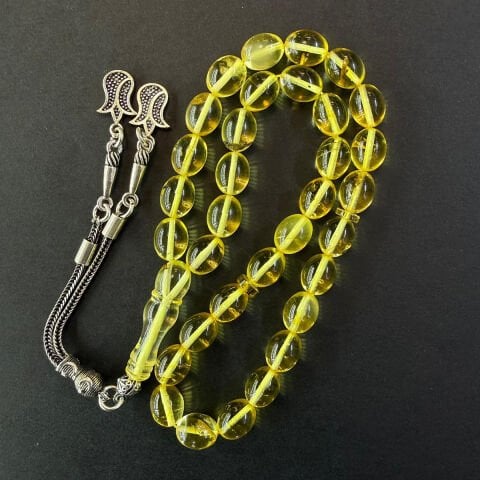 Şeffaf Kaliningrad Damla Kehribar Tespih 7*8,5 (mm)