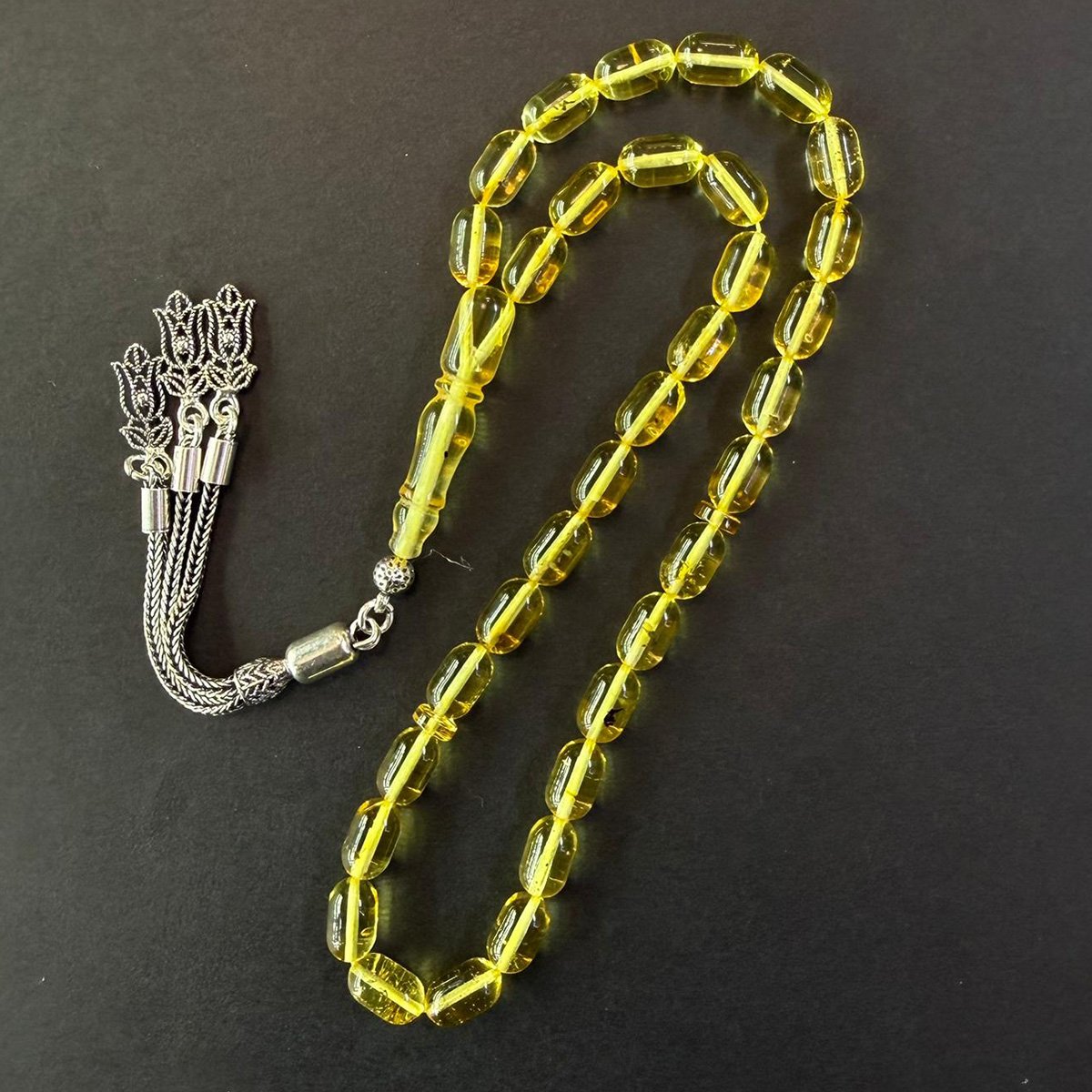 Şeffaf Kaliningrad Damla Kehribar Tespih 5,5*9 (mm)