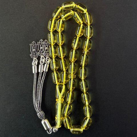 Şeffaf Kaliningrad Damla Kehribar Tespih 5,5*9 (mm)