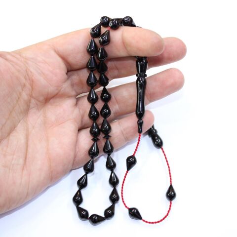 Sistem Püsküllü Oltu Taşı Tespih Damla Model