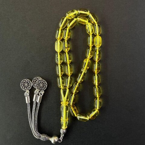 Şeffaf Kaliningrad Damla Kehribar Tespih 5,5*9 (mm)-1