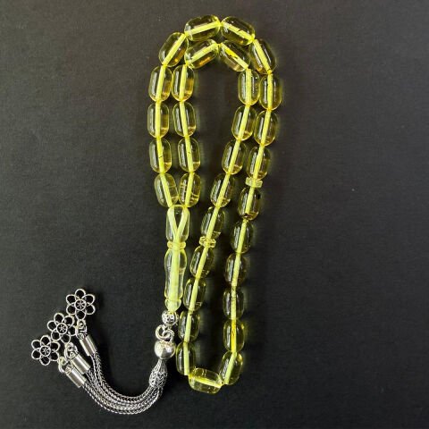 Şeffaf Kaliningrad Damla Kehribar Tespih 5,5*9 (mm)-2