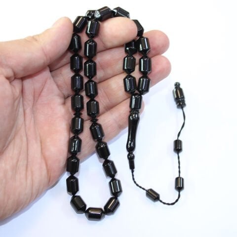 Sistem Püsküllü Oltu Taşı Kapsül Kesim 8*12 (mm)