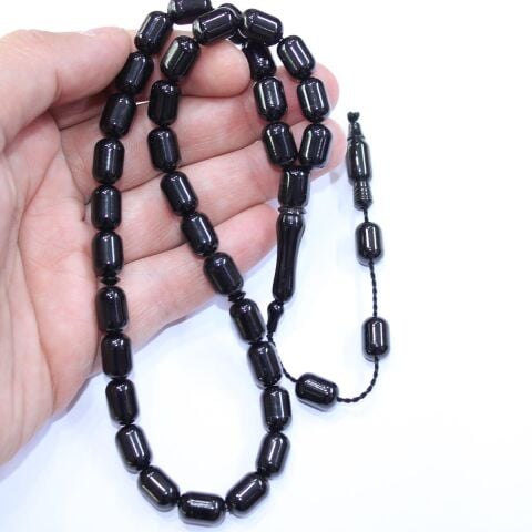 Sistem Püsküllü Oltu Taşı Kapsül Kesim 8*12 (mm)