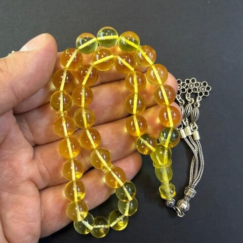 Şeffaf Kaliningrad Damla Kehribar Tespih 9,5 (mm)