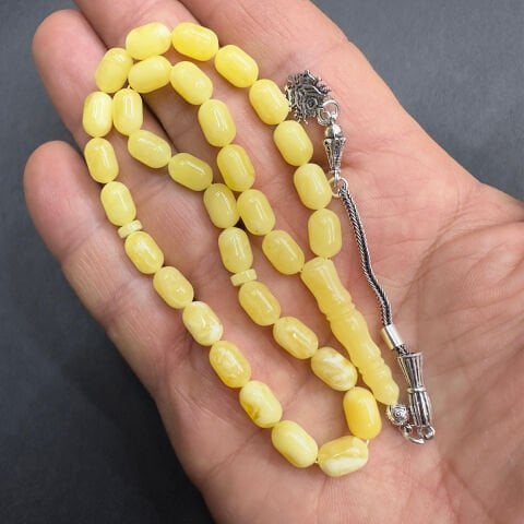 Kaliningrad Damla Kehribar Kapsül Tespih 6*9,5 (mm)-2