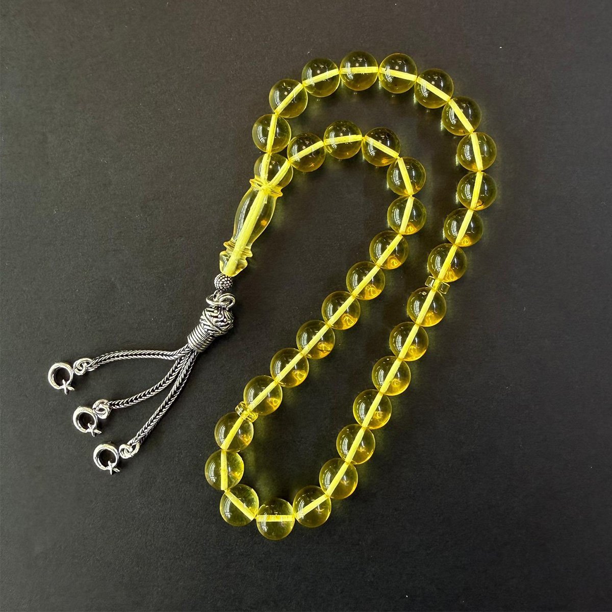 Şeffaf Kaliningrad Damla Kehribar Tespih 8,5 (mm)-1