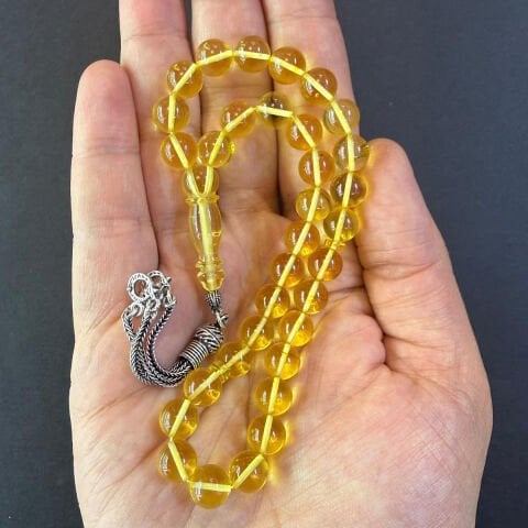 Şeffaf Kaliningrad Damla Kehribar Tespih 8,5 (mm)-1