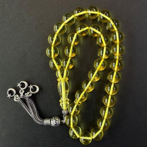 Şeffaf Kaliningrad Damla Kehribar Tespih 8,5 (mm)-1