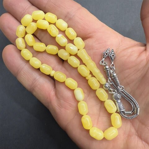 Kaliningrad Damla Kehribar Kapsül Tespih 6,5*9,5 (mm)-2