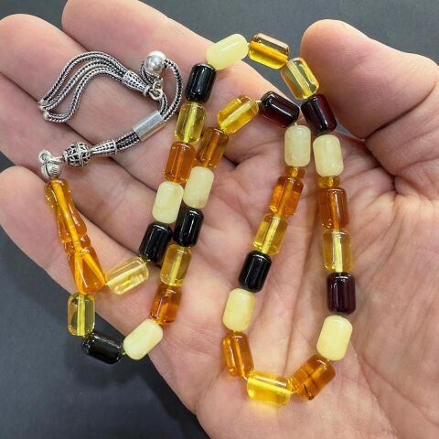 Kaliningrad Damla Kehribar Karma Kapsül Tespih 6,5*10 (mm)