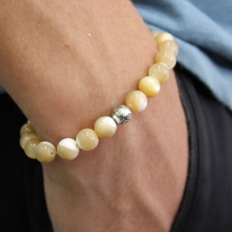 Esmer Sedef Doğal Taş Bileklik