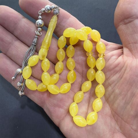 Kaliningrad Damla Kehribar Beyzi Tespih 7*10.5 (mm)