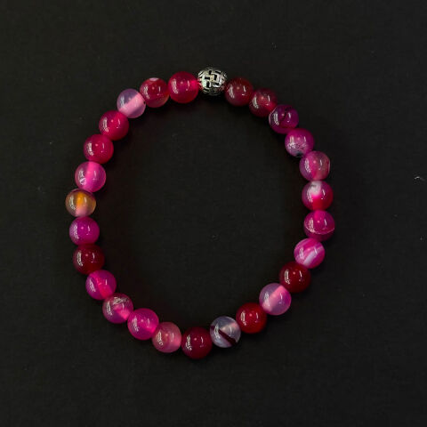 Pembe Akik Bileklik 6 (mm)