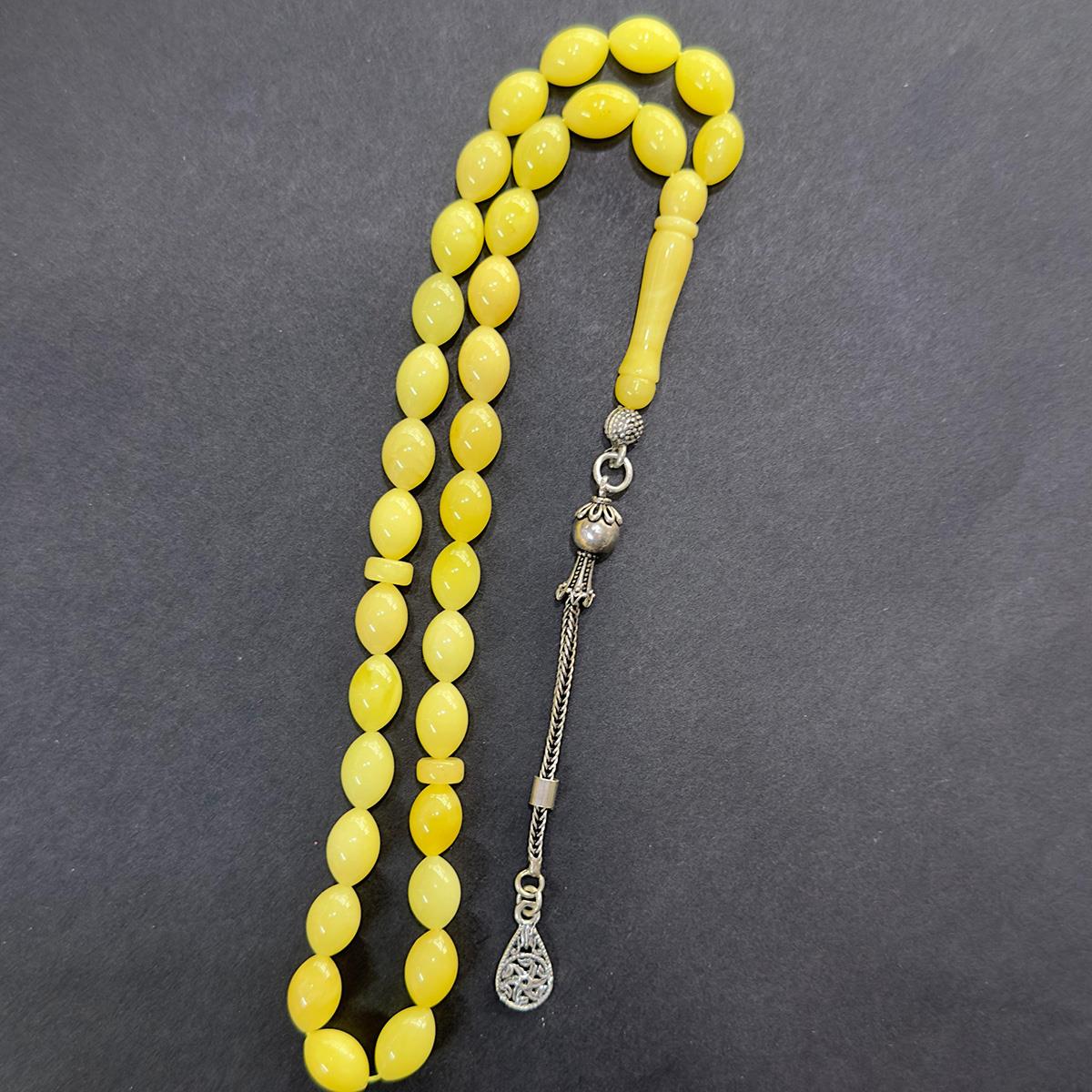 Kaliningrad Damla Kehribar Beyzi Tespih 6,5*9,5 (mm)-1