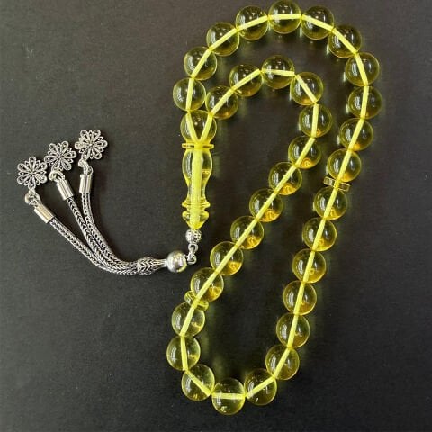 Şeffaf Kaliningrad Damla Kehribar Tespih 9 (mm)