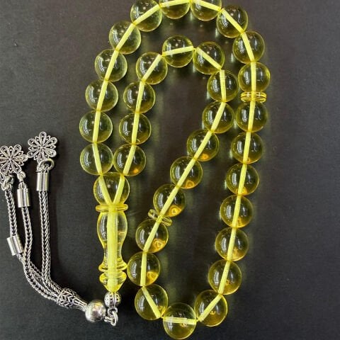 Şeffaf Kaliningrad Damla Kehribar Tespih 9 (mm)