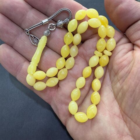 Kaliningrad Damla Kehribar Beyzi Tespih 6,5*9,5 (mm)-3