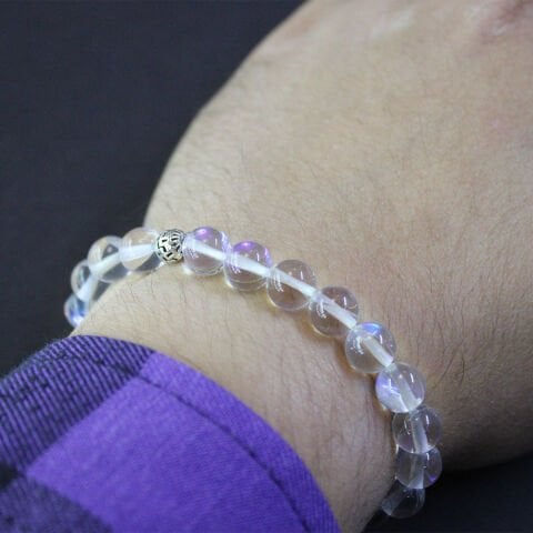 Mavi Aura Kuvars Doğaltaş Bileklik