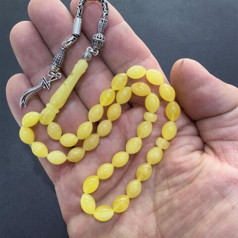 Kaliningrad Damla Kehribar Beyzi Tespih 6.5*9.5 (mm)-1