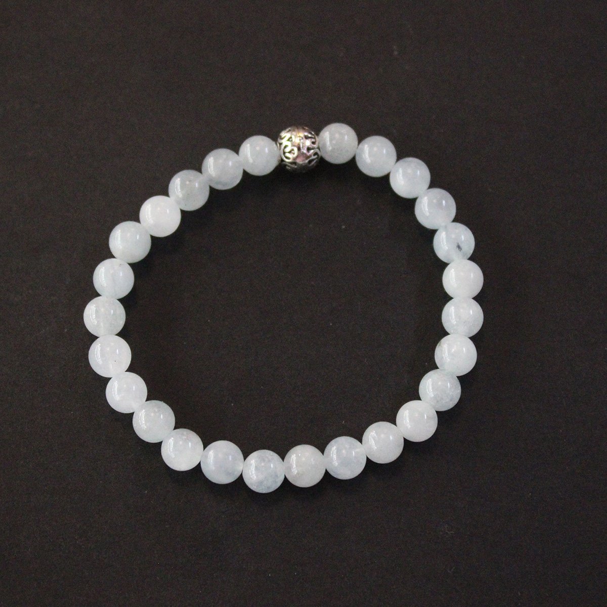 Aquamarin Doğal Taş Bileklik 6 (mm)