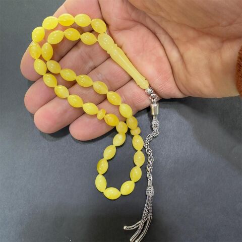 Kaliningrad Damla Kehribar Beyzi Tespih 6.5*9.5 (mm)-3