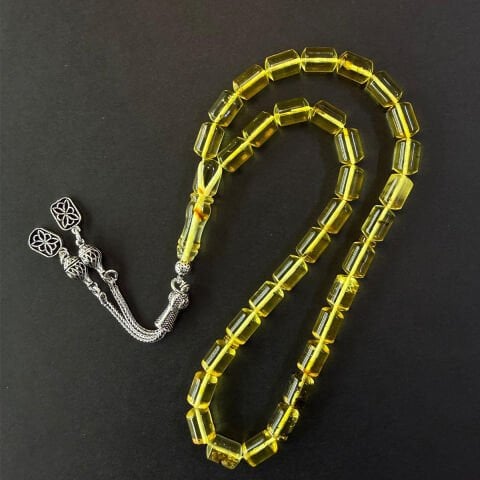 Şeffaf Kaliningrad Damla Kehribar Tespih 7*10.5 (mm)