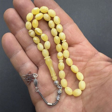 Kaliningrad Damla Kehribar Beyzi Tespih 6*8 (mm)