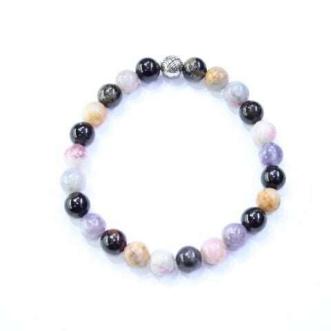 Mix Turmalin Doğal Taş Bileklik