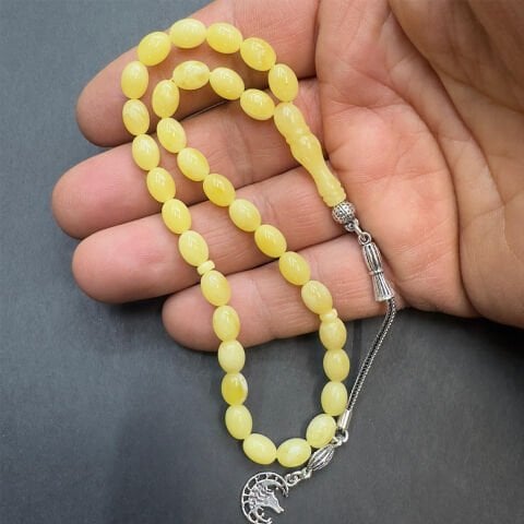 Kaliningrad Damla Kehribar Beyzi Tespih 6*8 (mm)-1