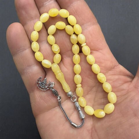 Kaliningrad Damla Kehribar Beyzi Tespih 6*8 (mm)-1