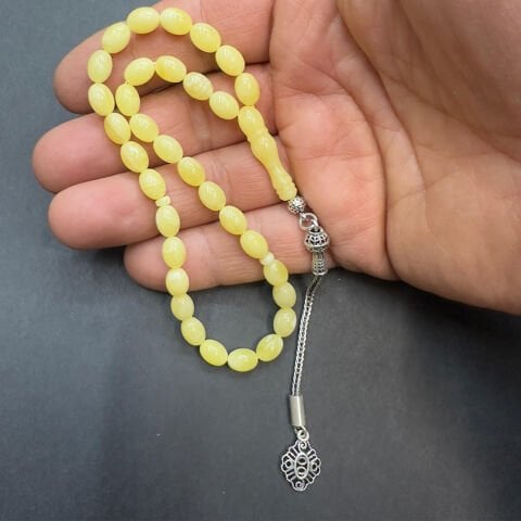 Kaliningrad Damla Kehribar Beyzi Tespih 6*8 (mm)-2