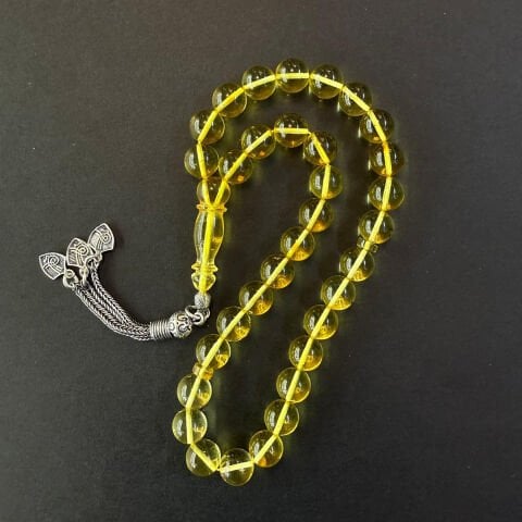 Şeffaf Kaliningrad Damla Kehribar Tespih 8.5 (mm)