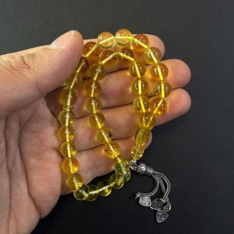 Şeffaf Kaliningrad Damla Kehribar Tespih 8.5 (mm)