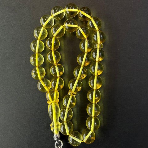 Şeffaf Kaliningrad Damla Kehribar Tespih 8.5 (mm)