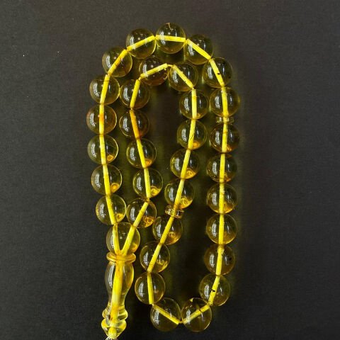 Şeffaf Kaliningrad Damla Kehribar Tespih 8.5 (mm)-1