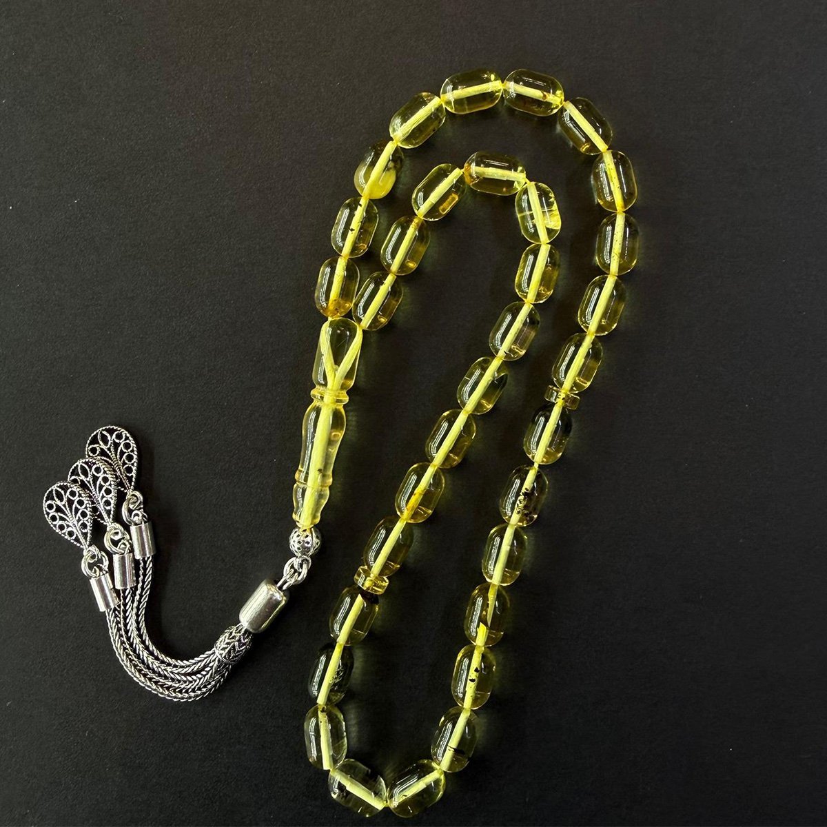 Şeffaf Kaliningrad Damla Kehribar Tespih 6*9,5 (mm)