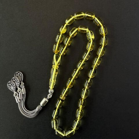 Şeffaf Kaliningrad Damla Kehribar Tespih 6*9,5 (mm)