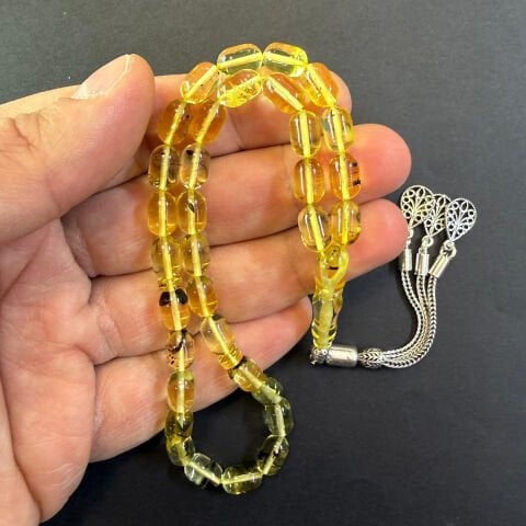 Şeffaf Kaliningrad Damla Kehribar Tespih 6*9,5 (mm)