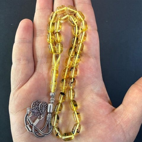 Şeffaf Kaliningrad Damla Kehribar Tespih 6*9,5 (mm)