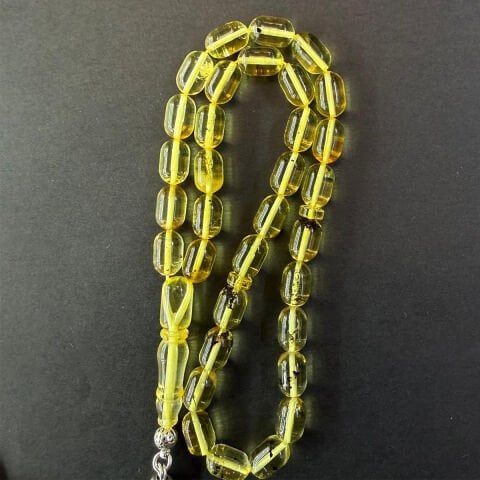 Şeffaf Kaliningrad Damla Kehribar Tespih 6*9,5 (mm)