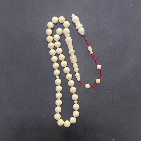 Yerli Atölye İşçiliği Fildişi Tespih İstanbul Kesim 7*7.3 (mm)