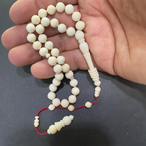 Yerli Atölye İşçiliği Fildişi Tespih İstanbul Kesim 7*7.3 (mm)